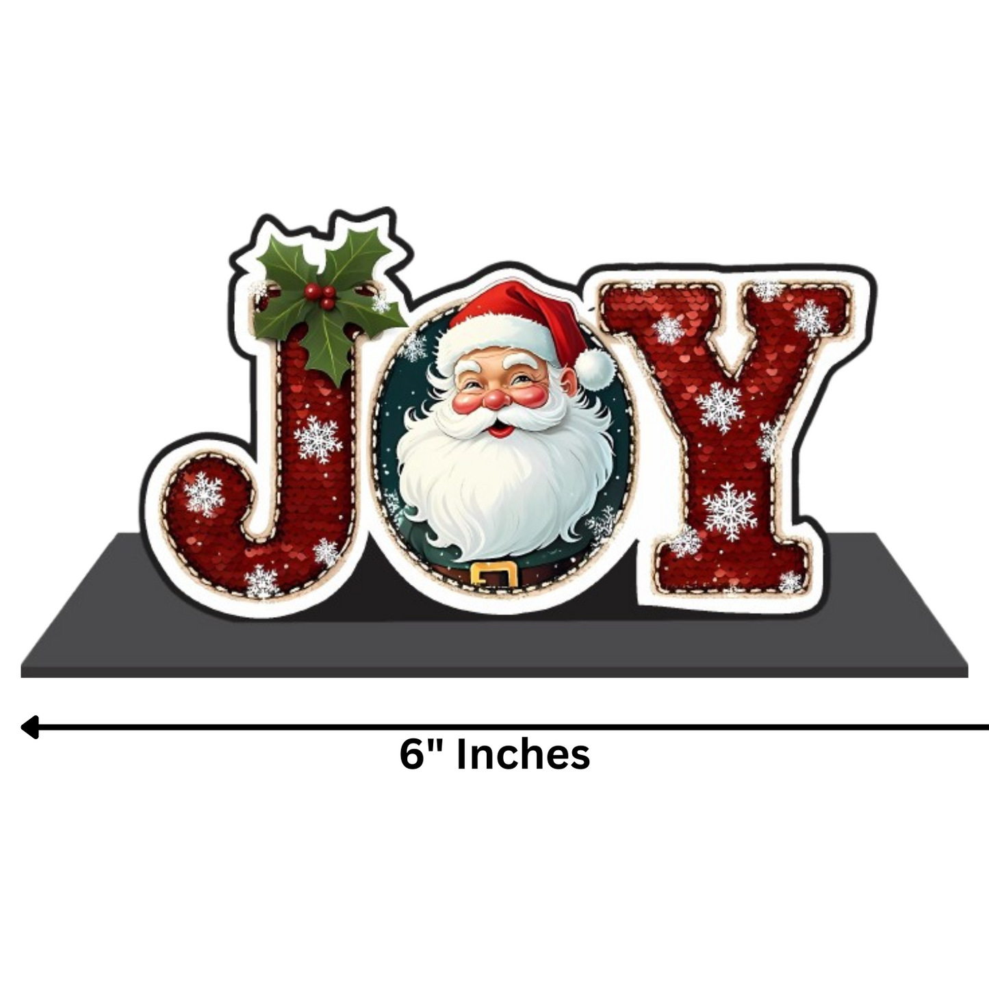 Webelkart Premium Joy MDF Merry Christmas Tabletop Stand for Christmas| Showpiece for Christmas Decoration,Christmas Gift Item,Christmas Ornaments Xmas Decor Stand (6" Inches)