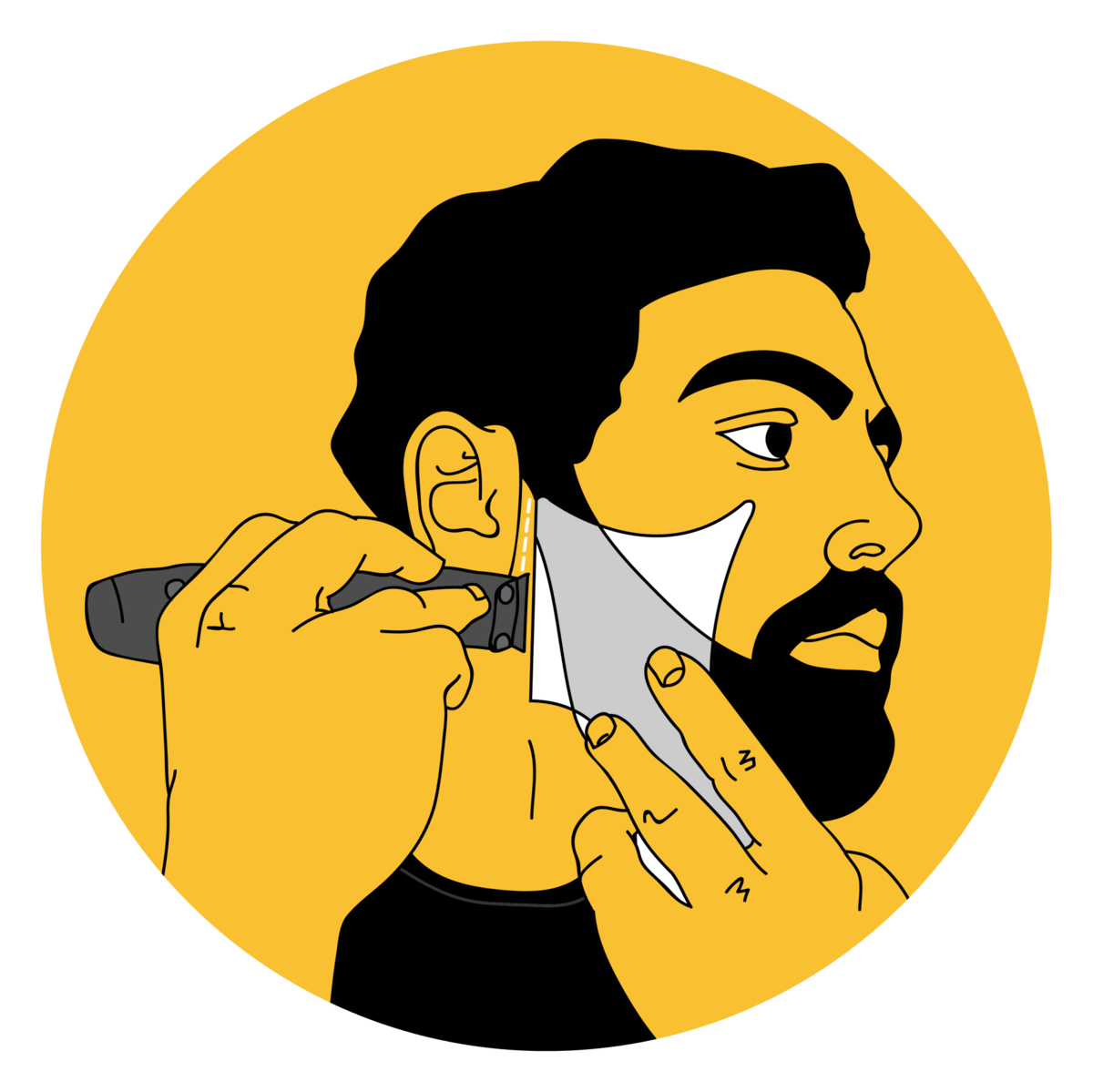 Beard Shaping Tool and Hair Trimmer Guide - Plus Version