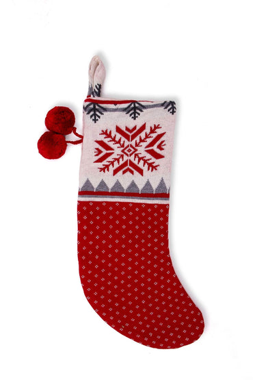 Christmas Theme Knitted Stocking