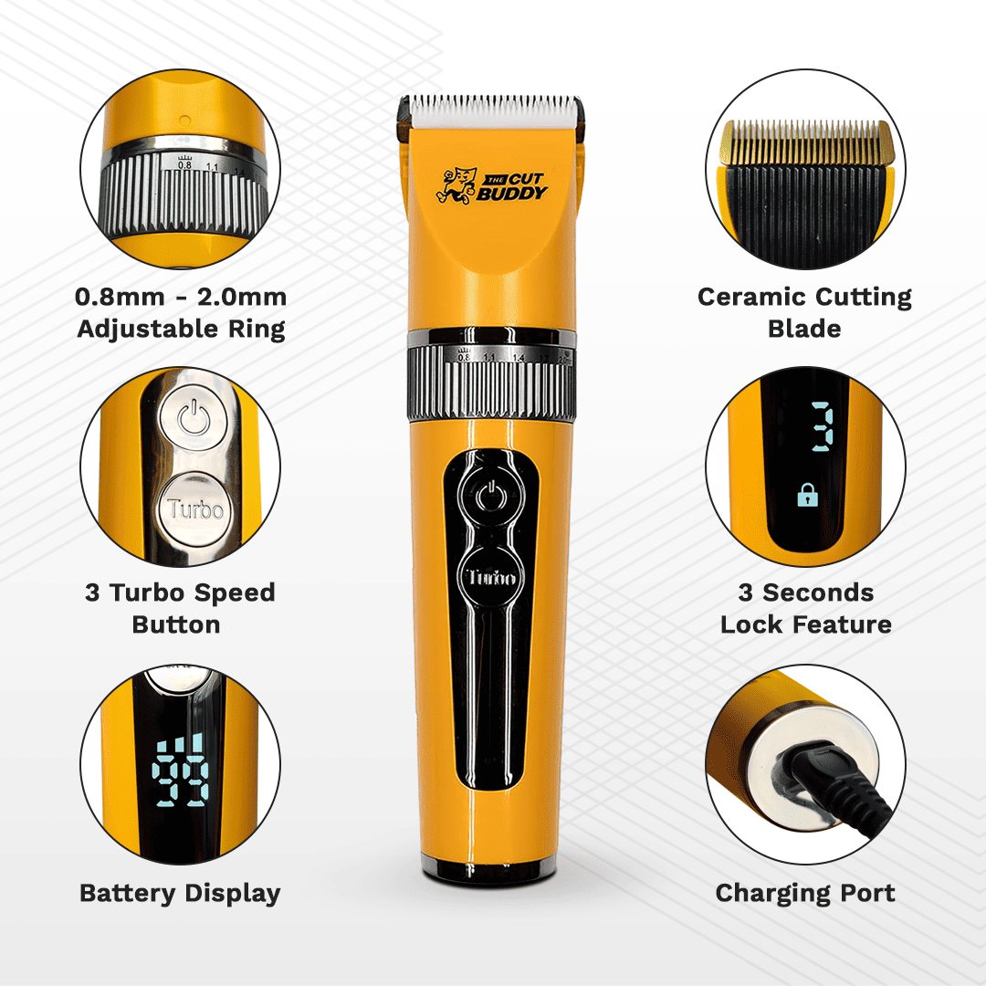 Cordless Hair and Beard Clipper with Scissors + Case