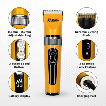 Cordless Hair and Beard Clipper with Scissors + Case