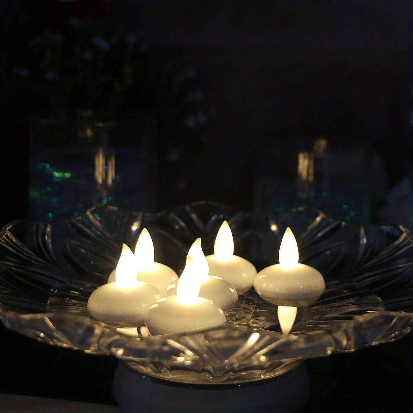 12 pcs Sensor Candle Lights, Floating LED Electronic Candle, Party Decoration Little Night Lights, Valentine's Day Halloween Christmas Festival Ambient Lights