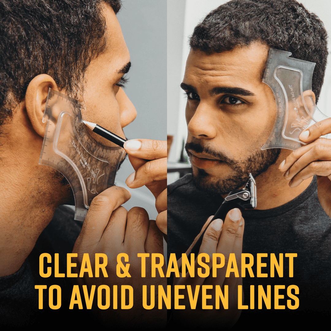 Hair Edge Up Trimmer Guide and Beard Shaping Stencil Tool