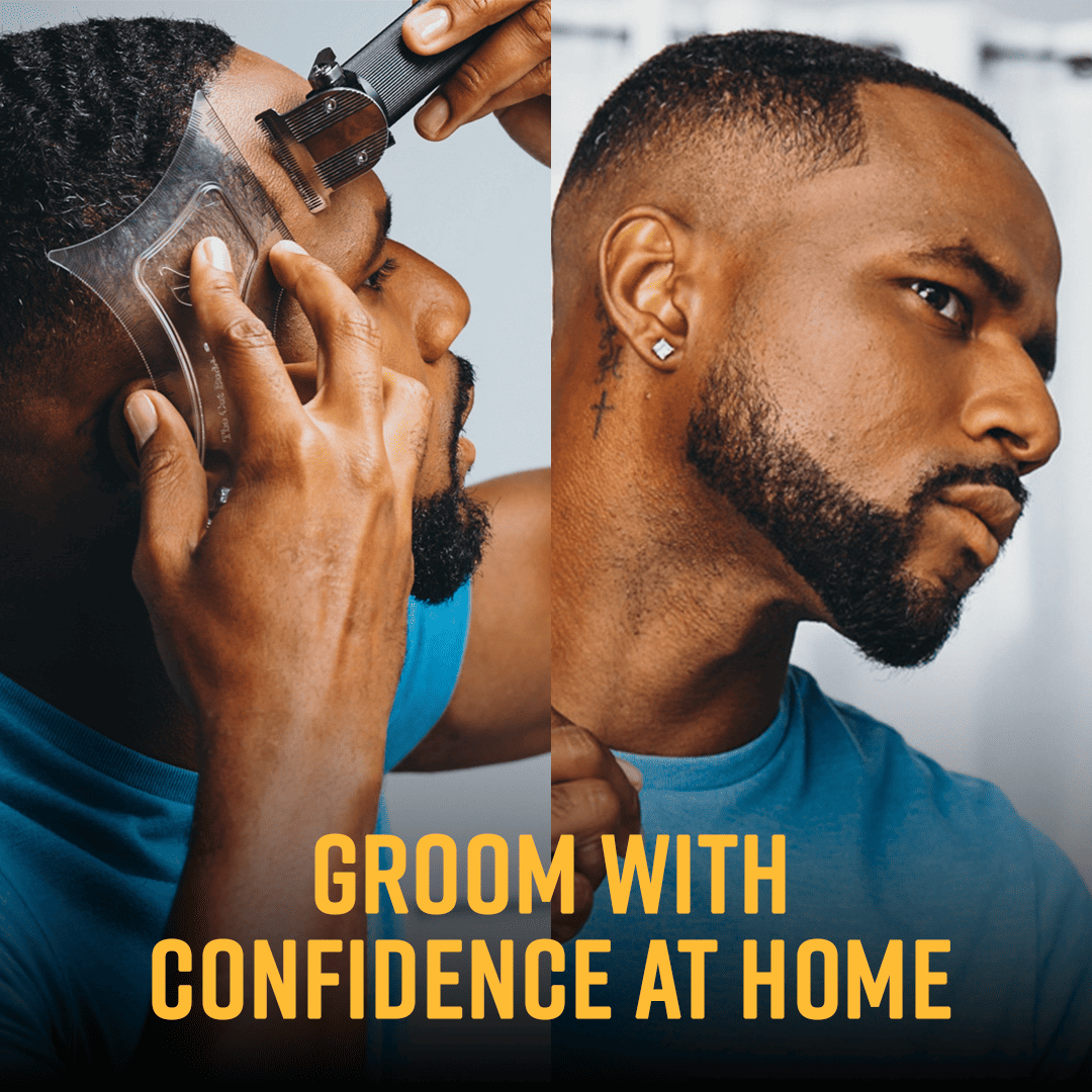 Hair Edge Up Trimmer Guide and Beard Shaping Stencil Tool