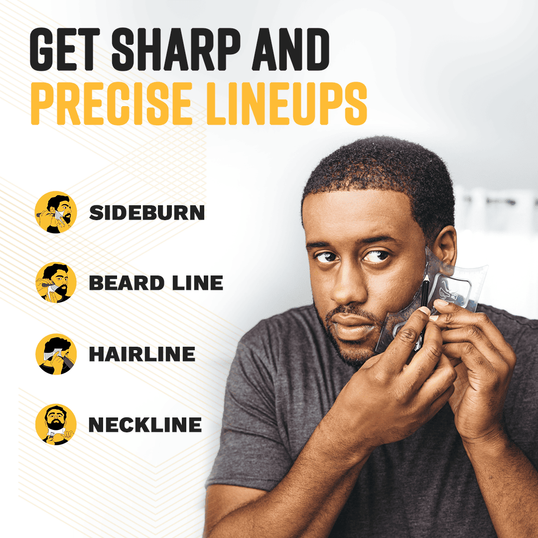Hair Edge Up Trimmer Guide and Beard Shaping Stencil Tool