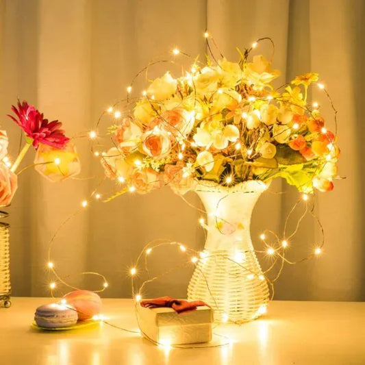 Waterproof Fairy String USB Powered Copper Wire Light for Diwali Home, Christmas Tree Decoration