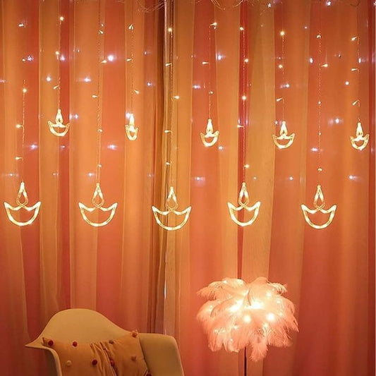 5 Small And 5 Big LED String Diya LIght