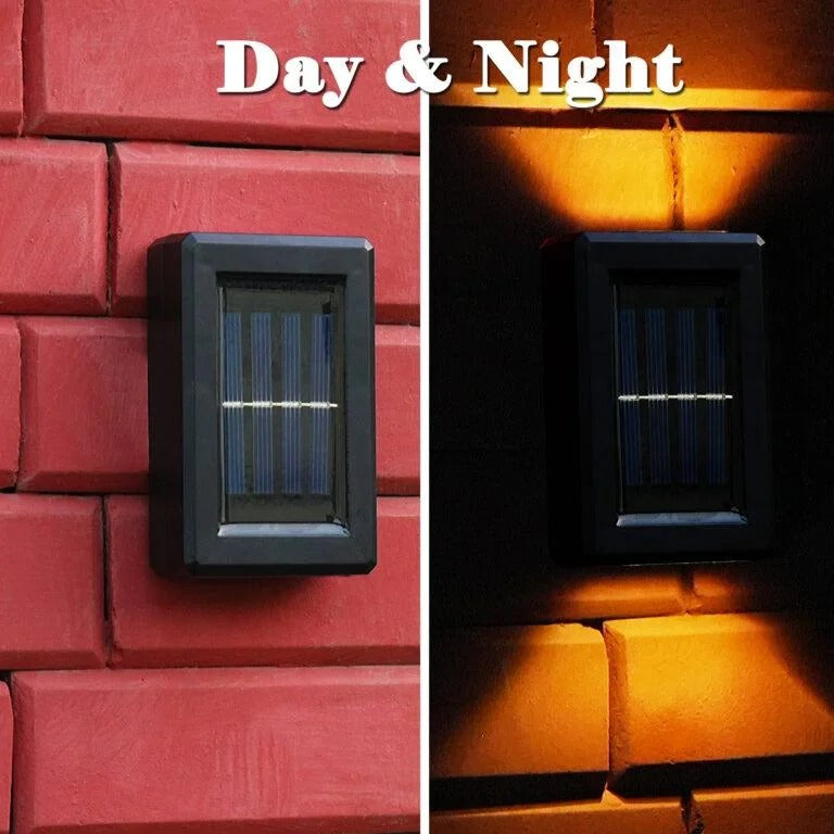 2 LED Up-Down Solar LED Light - Dual-Direction Solar Wall Fixture for Outdoor Use