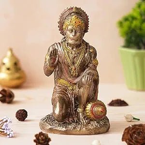 JaipurCrafts  Premium Cold Cast Resin Lord Hanuman Ji/Balaji Ji/Bajrang Bali Idol Statue for Home and Office Decor | Bajrang Bali Ki Murti for Temple (7" Inches)