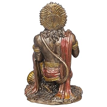 JaipurCrafts  Premium Cold Cast Resin Lord Hanuman Ji/Balaji Ji/Bajrang Bali Idol Statue for Home and Office Decor | Bajrang Bali Ki Murti for Temple (7" Inches)