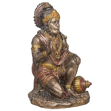 JaipurCrafts  Premium Cold Cast Resin Lord Hanuman Ji/Balaji Ji/Bajrang Bali Idol Statue for Home and Office Decor | Bajrang Bali Ki Murti for Temple (7" Inches)