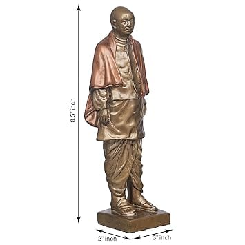 JaipurCrafts  Premium Cold Cast Resin Sardar Vallabhbhai Patel Statue of Unity Decorative Showpiece Home and Office Decor (8.5" Inches)