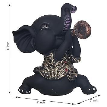 JaipurCrafts  Premium Decorative Baby Elephant Showpiece Statue for Home and Office Decor and Gift Itam- (20.32 Cm Set of 3)