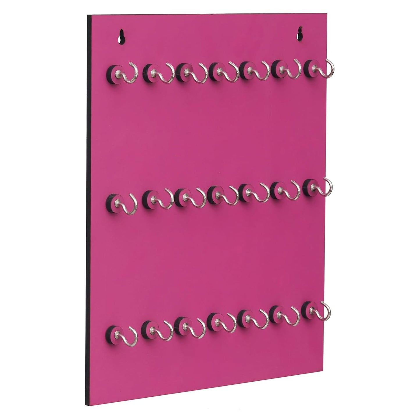 JaipurCrafts  Premium Key Chain Hanging Board/Wall Hanging Key Holder (21 Hook- Pink)