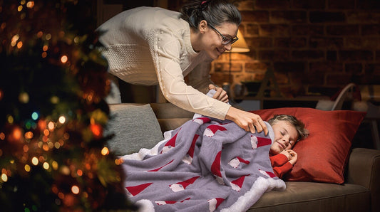 Color Cotton Knitted Blanket for Kids