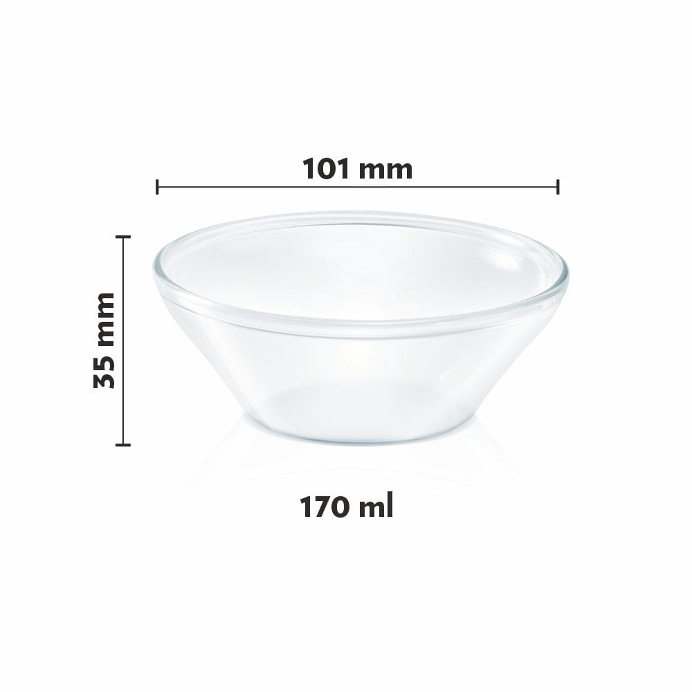 Borosil Venus Katori, Set of 6, 170ml
