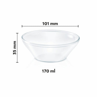 Borosil Venus Katori, Set of 6, 170ml