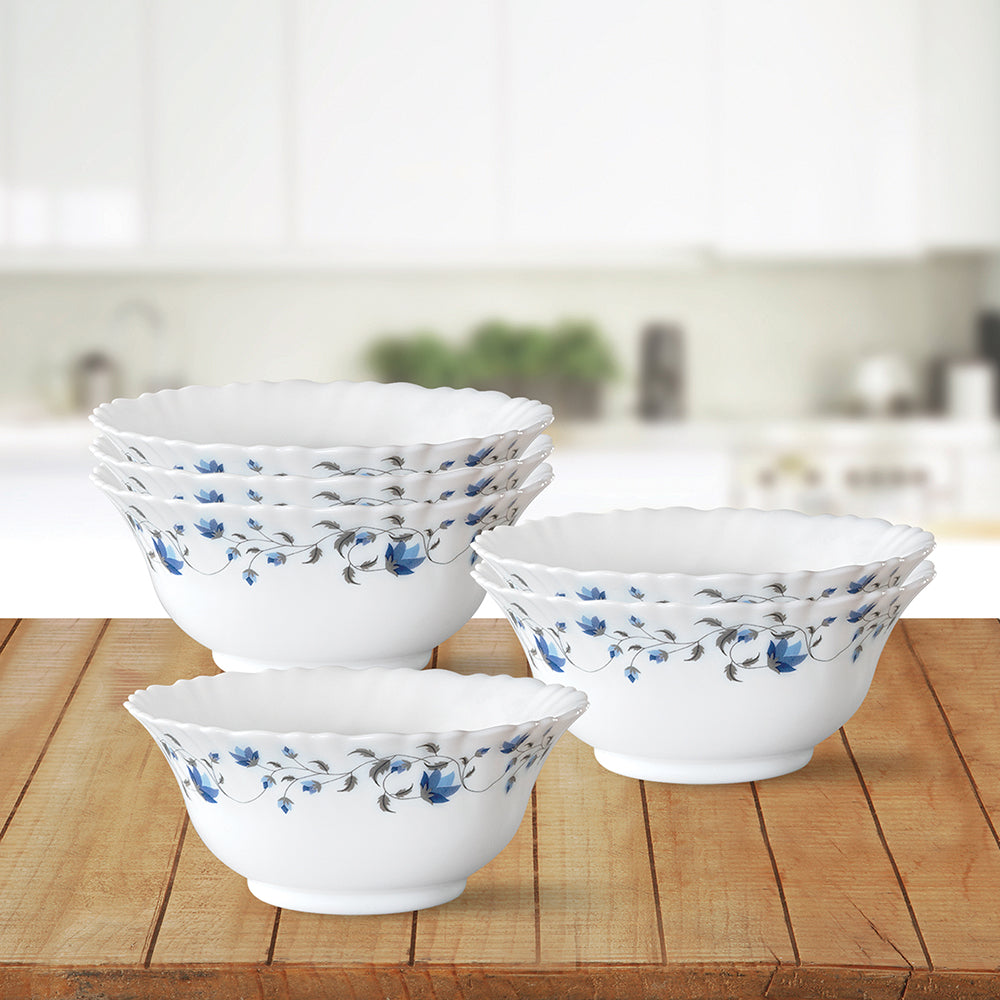 Larah by Borosil Helena Veg Bowl Set, 6 pc