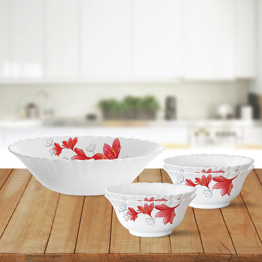 Larah by Borosil Ruby Pudding Set, 7 pc (Small)