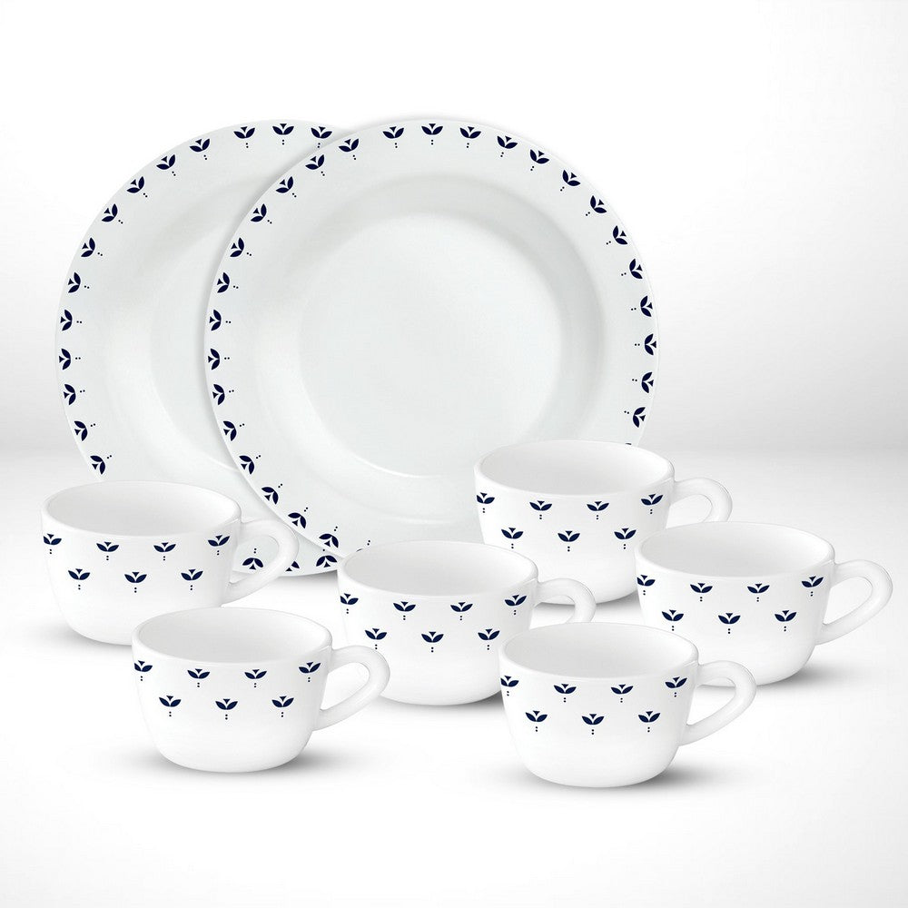 Larah by Borosil Fabula Snack Set w Cups, 8 pc