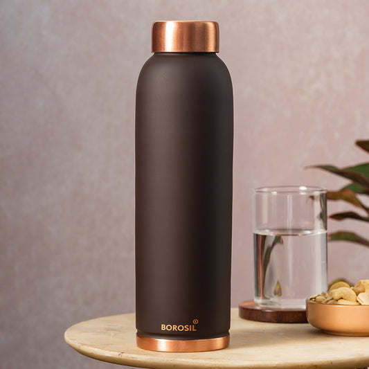 Borosil Eco Copper Bottle, Brown, 1L