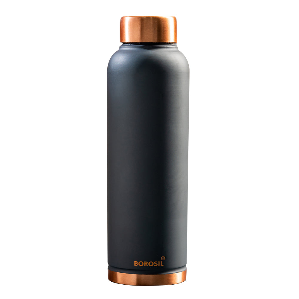 Borosil Eco Copper Bottle, Grey, 1L