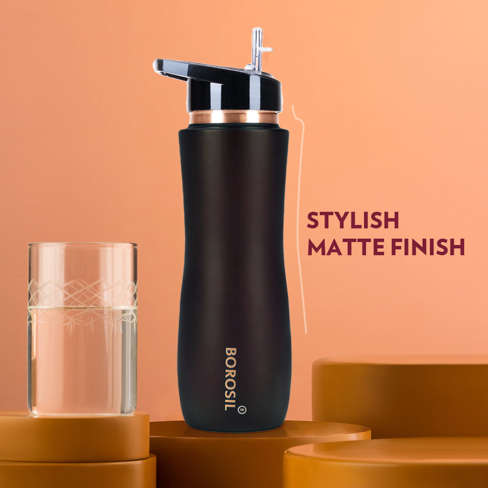 Borosil Sipper Copper Bottle, Brown, 750 ml, Personalised