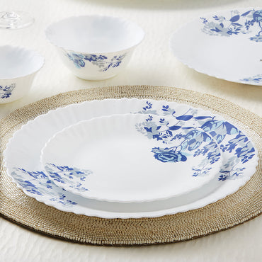 Larah by Borosil Blue Cascade Dinner Set, 19 pc