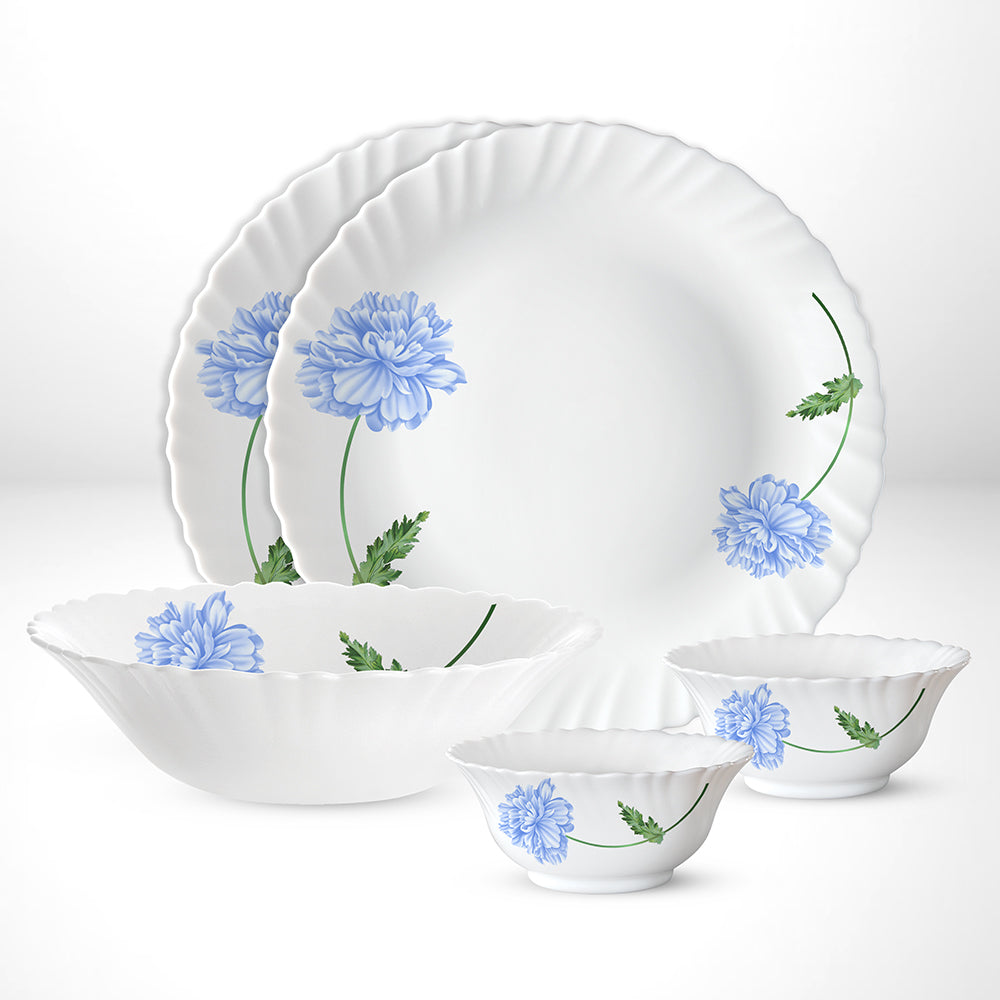 Larah by Borosil Blue Mist Dinner Set, 29 pc