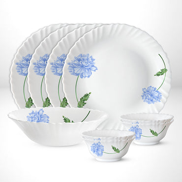 Larah by Borosil Blue Mist Dinner Set, 12 pc