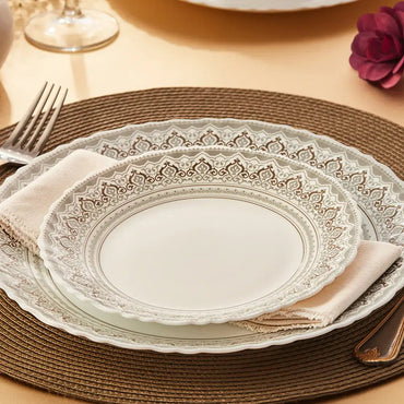 Larah by Borosil Classic Dinner Set, 21 Pc