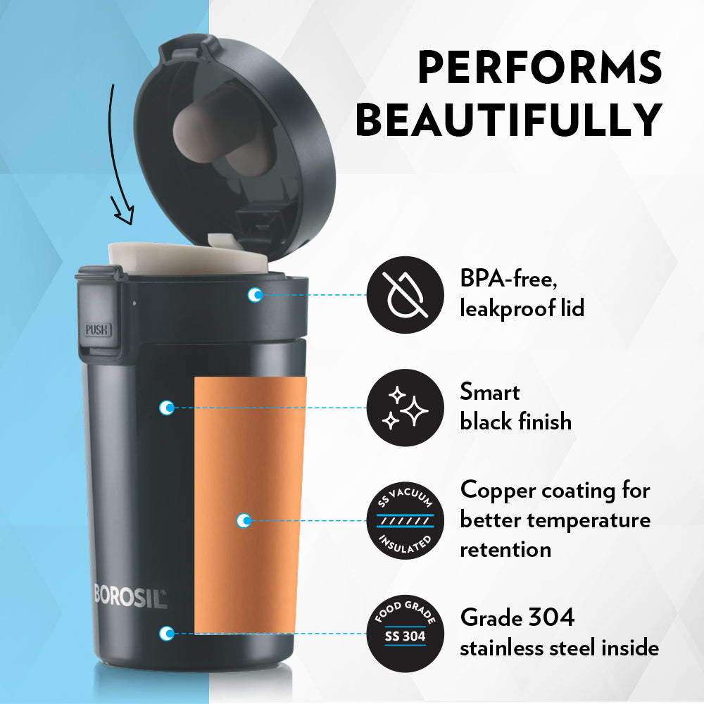 Borosil Coffeemate Insulated Mug, 300ml