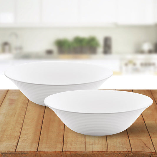Larah by Borosil White Multipurpose Bowl, 4 pc