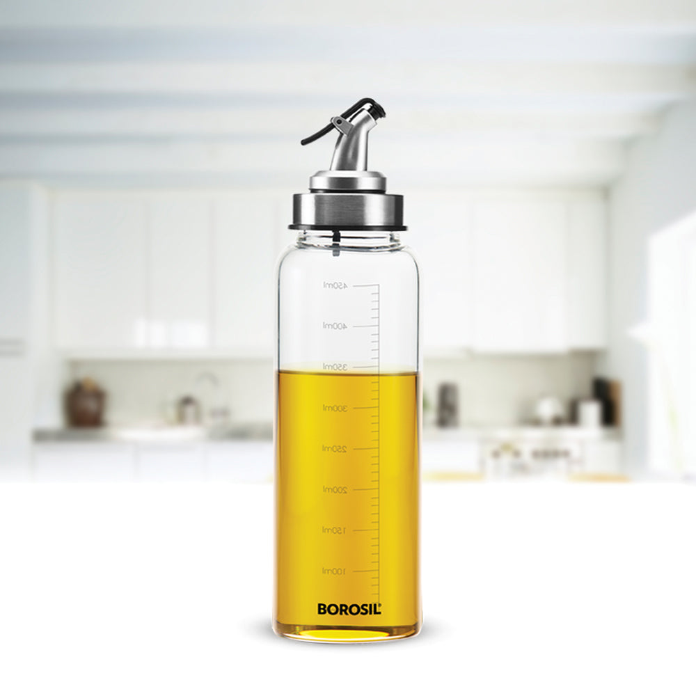 Borosil Oil Dispenser Bottle, Medium, 500ml
