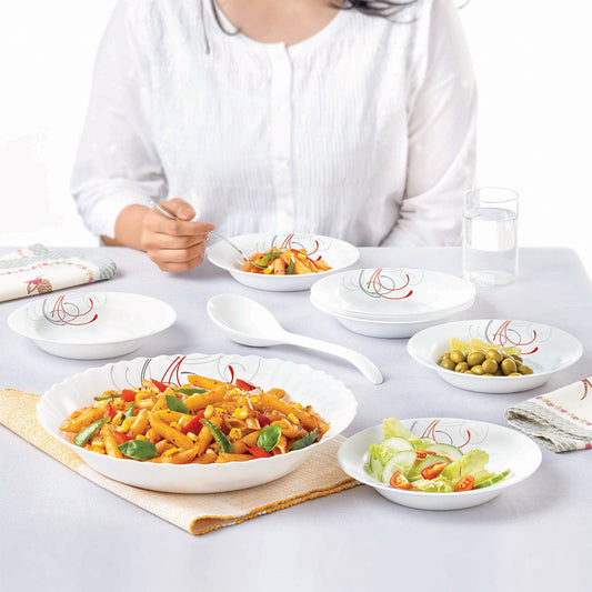 Larah by Borosil Boro Pasta Set, 8 pc
