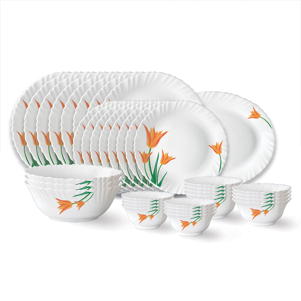 Larah by Borosil Firefly Dinner Set, 37 pc