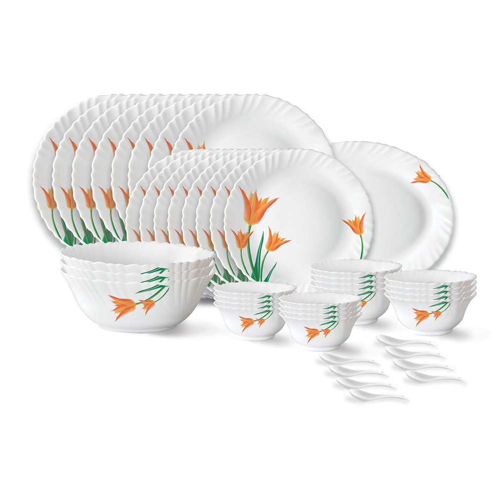 Larah by Borosil Firefly Dinner Set, 37 pc