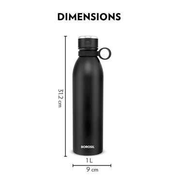 Borosil Jupiter Bottle, 1L