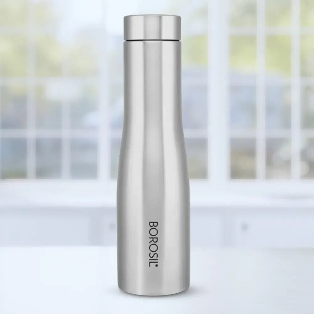 Borosil Swan Stainless Steel Single Wall Bottle, 1 L