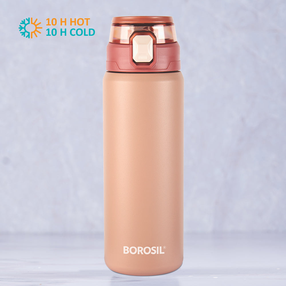 Aquasport Insulated Bottle, 600 ml, Peach-Personalise
