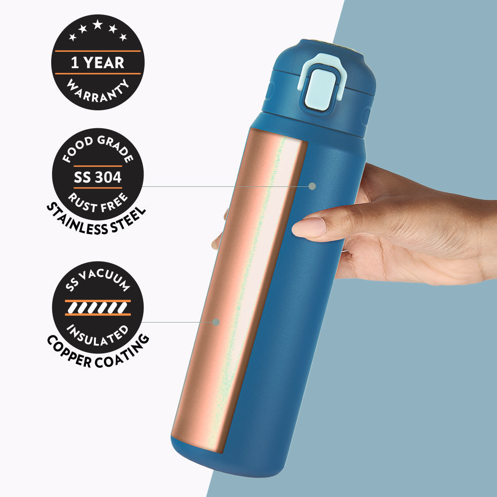 Aquasport Insulated Bottle, 800 ml, Blue-Personalise