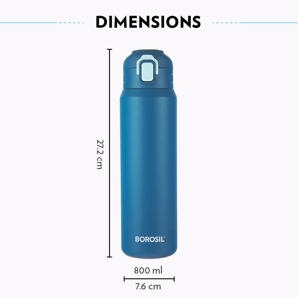 Aquasport Insulated Bottle, 800 ml, Blue-Personalise