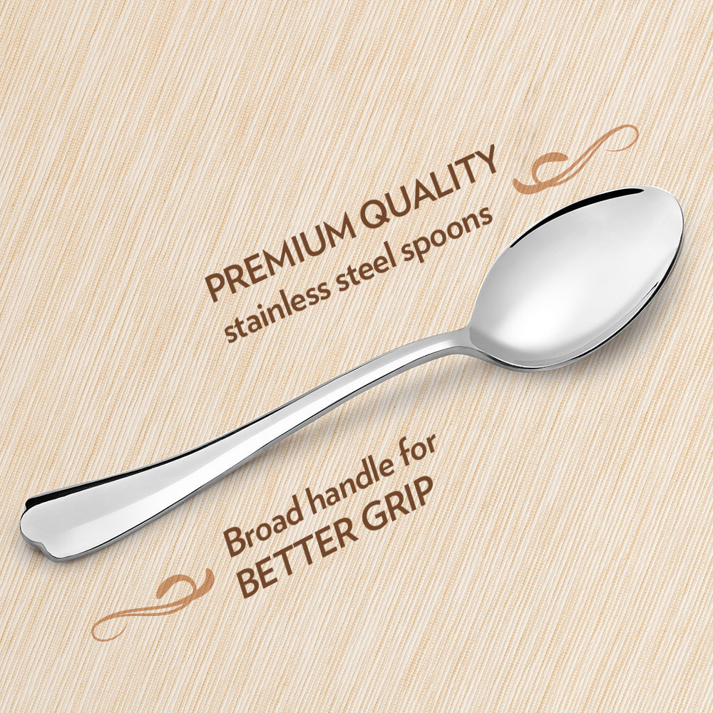 Borosil Eva Dinner Spoon, Set of 6-18 cm