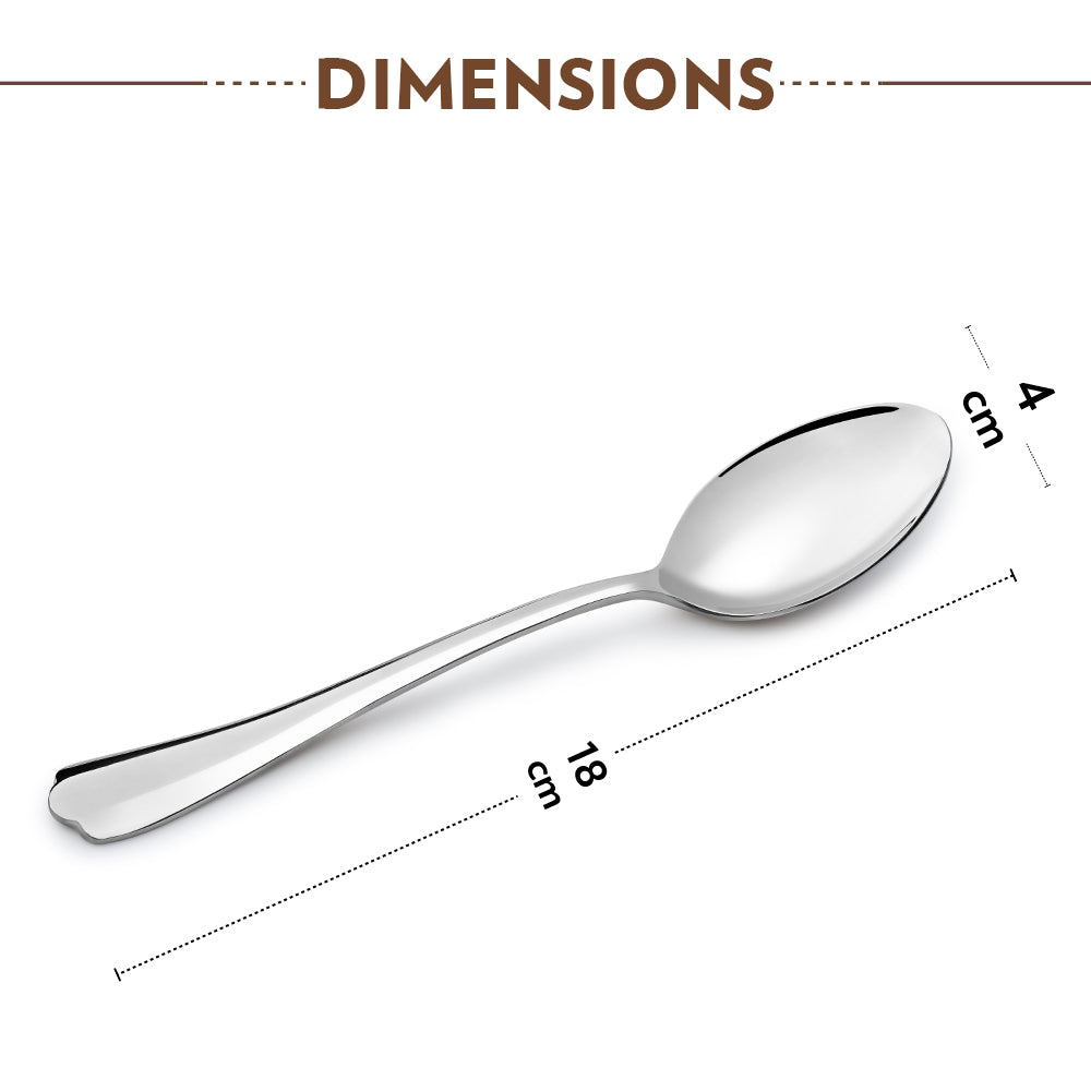 Borosil Eva Dinner Spoon, Set of 6-18 cm