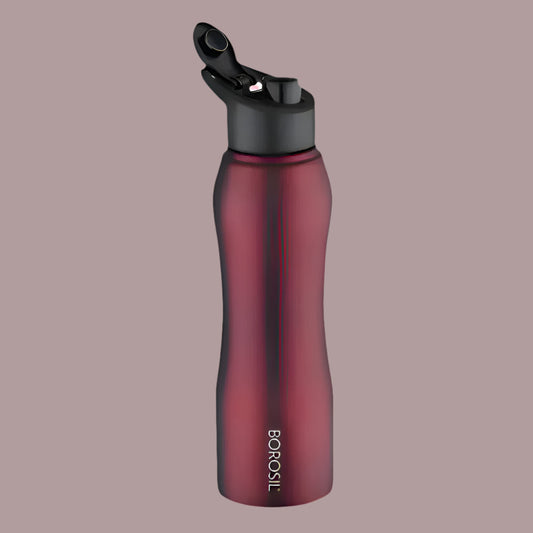 Borosil Grip n Sip Maroon, 1L