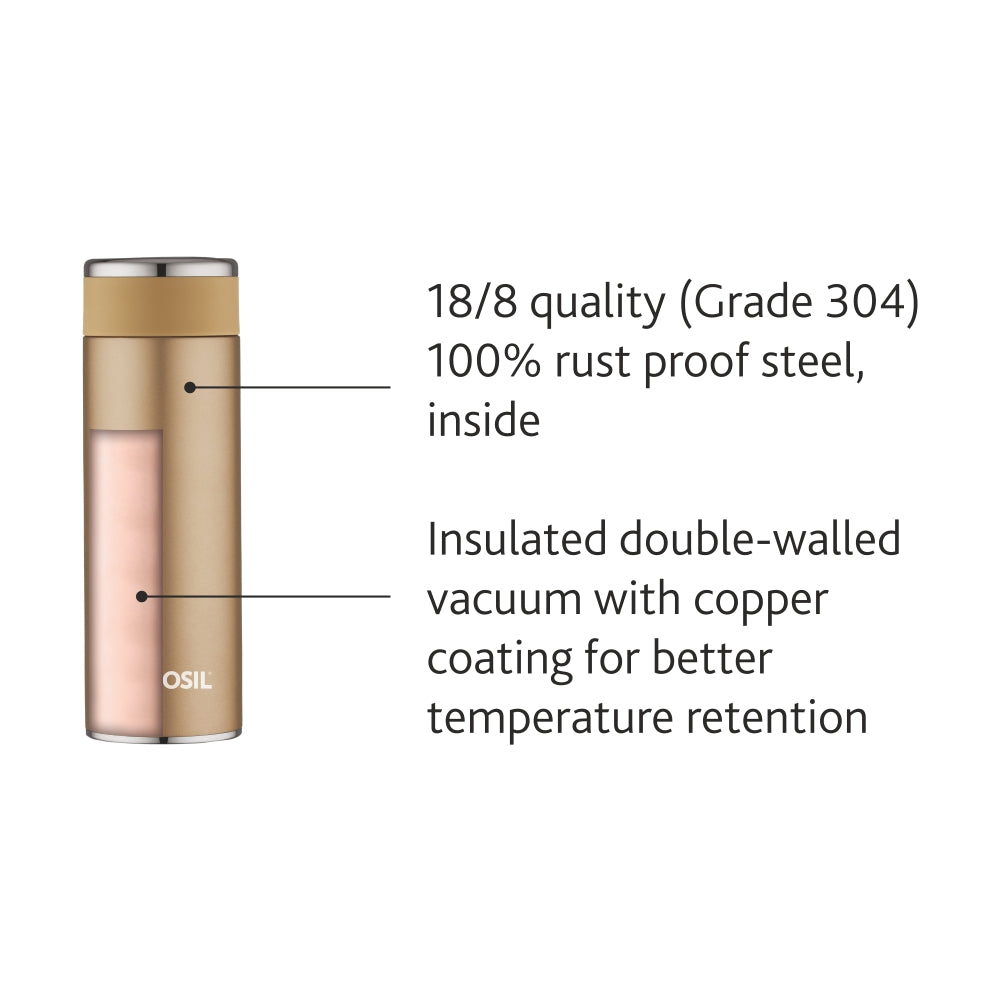 Borosil Travelsmart Rose Gold, 360ml