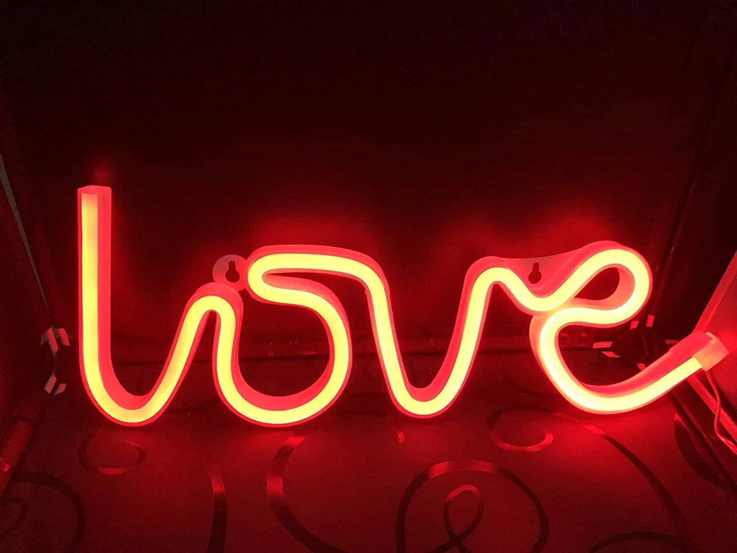 Love Neon Sign - LED USB/Battery Operated Wall Light for Bedroom, Party & Decor (Random Color)