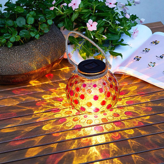 2 Pcs Set Color Changing Solar Hanging Lamps – Crystal Glass Ball Lights