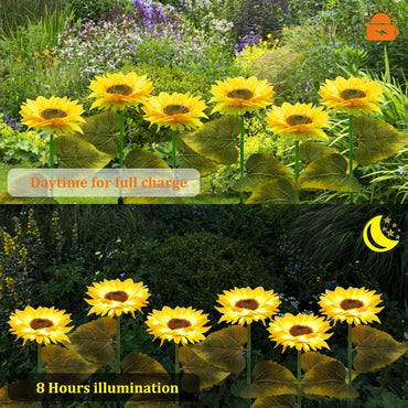 2 Pack Solar Sunflower Garden Lights – LED Outdoor Patio & Pathway Decor